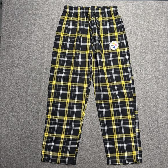 Pittsburgh Steelers Pajamas Flannel Pants Men's Medium Black/Yellow NFL Team - Picture 1 of 7